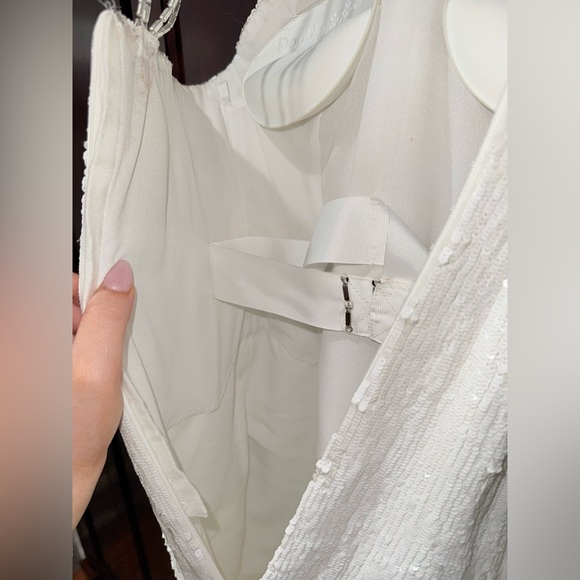 Custom Couture Walter Mikael Elegant White Sequin Strapless Evening Gown - Picture 11 of 16